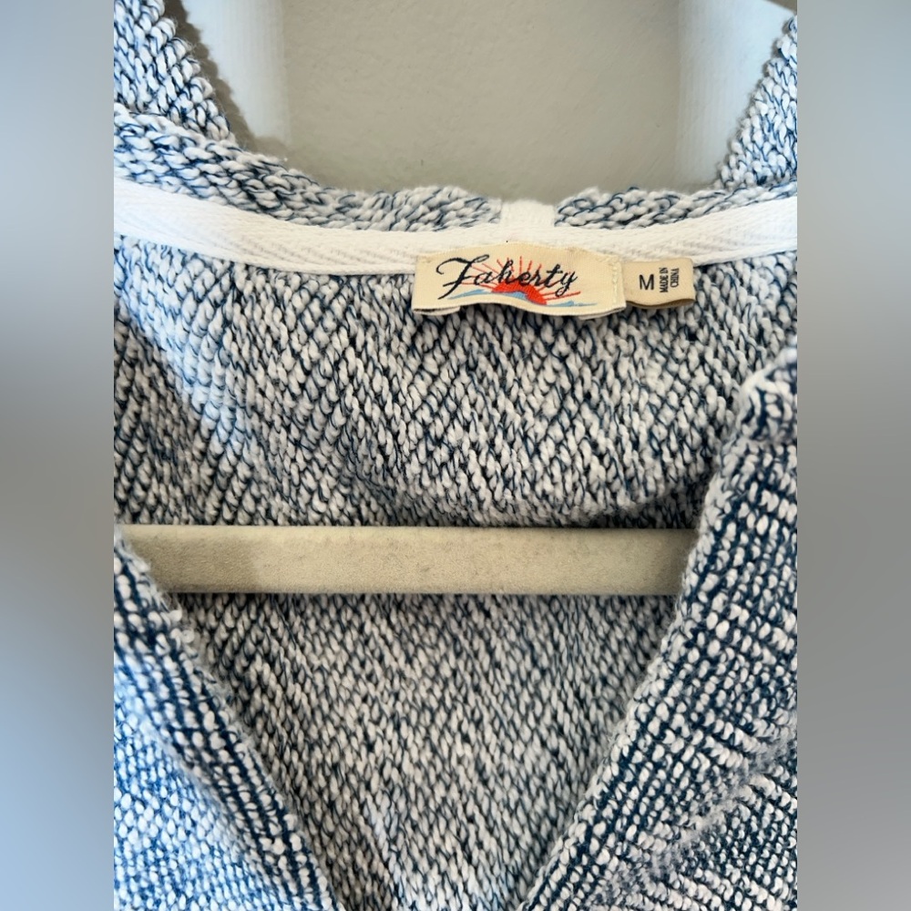 Faherty Light Blue Cozy Hoodie Pullover - Picture 8 of 8
